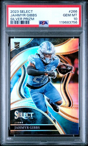 2023 Panini Select Jahmyr Gibbs Silver Prizm front