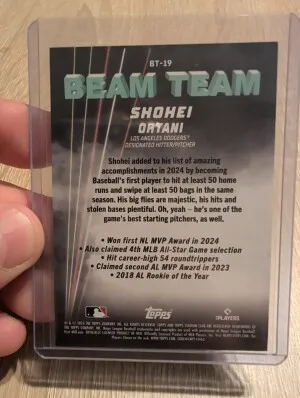2025 Topps Stadium Club Shohei Ohtani Beam Team SSP Case Hit BT-19 back