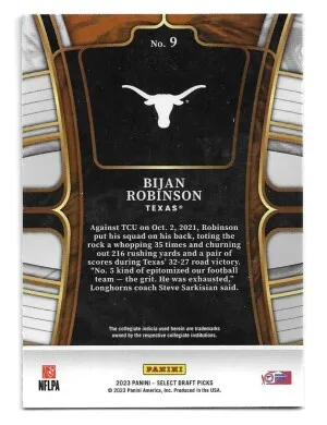 2023 Select Draft Picks #9 Bijan Robinson (RC) - Atlanta Falcons back