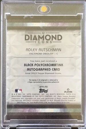 2023 Diamond Icons Adley Rutschman #BPA-AR Gold Ink Auto /10 back