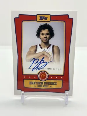 Brayden Burries 2025 McDonald’s Topps Chrome Auto front