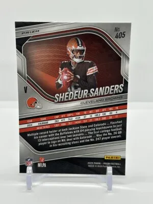 Shedeur Sanders 2025 Prizm Rookie Disco Variation back