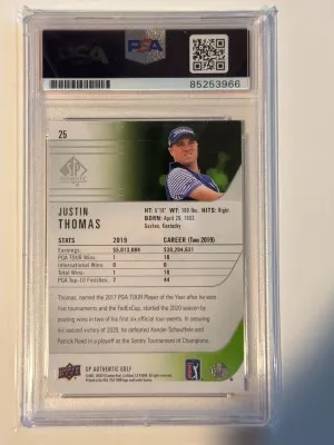 SP Authentic Justin Thomas Auto back