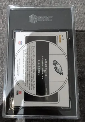 2024 Obsidian Brown/Hurts/Barkley Nucleus-Orange Mosaic SGC10 back