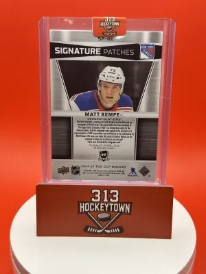 2024-25 The Cup MATT REMPE Rookie SIGNATURE PATCHES /99 back