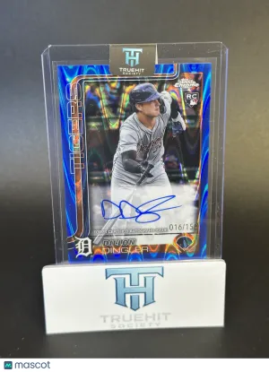 2025 Topps Chrome Dillon Dingler #RA-DD Blue Wave RC front