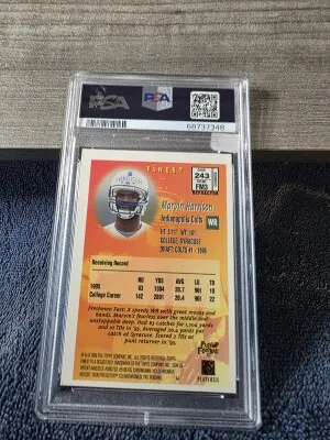 1996 Finest Marvin Harrison Refractor PSA 8 back