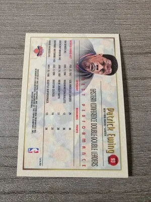 1998 Bowmans Best Performances Patrick Ewing Atomic Refractor back