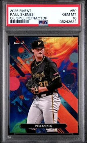 2025 Topps Finest Paul Skenes Oil Spill Refractor