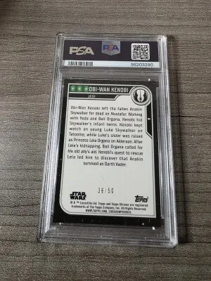2023 Star Wars Obi Wan Kenobi Gold Refractor /50 PSA 9 back