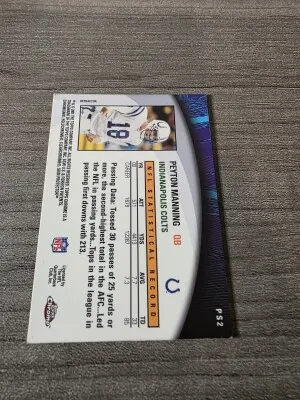 2000 Topps Chrome Peyton Manning Perfect Spiral Refractor back