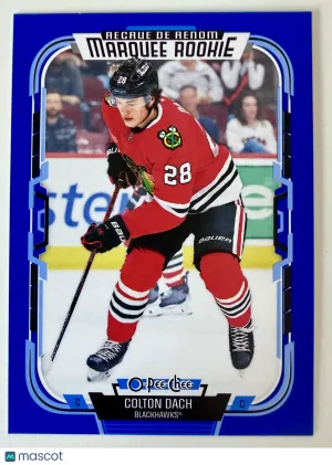 2025 O-Pee-Chee Marquee Rookie Colton Dach Blue Border Rookie front