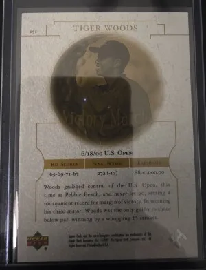 Tiger Woods Victory March /25 Buyback Upper Deck 2026 Golf back