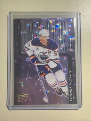Connor McDavid 25-26 UD Series 2 Holiday Purple Dazzlers front