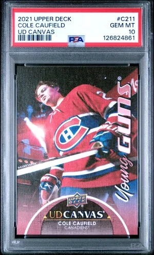 2021-2022 Upper Deck Ud Canvas Cole Caufield Ud Canvas front