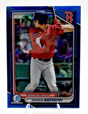 2024 Bowman Chrome ROMAN ANTHONY Blue Refractor /150 front