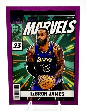 2024-25 Panini Donruss Net Marvels LEBRON JAMES Purple Press Proof front