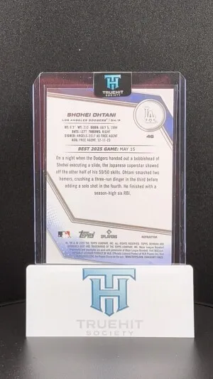 2025 Bowman's Best Shohei Ohtani #48 Refractor 50/50 back