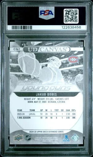 2024 Upper Deck Ud Canvas Jakub Dobes Ud Canvas-Black & White back