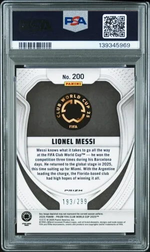 2025 Panini Prizm Fifa Club World Cup Lionel Messi Pink Seismic back