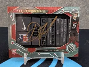 2022 Spectra Drake London Rookie Neon Signings /5 front