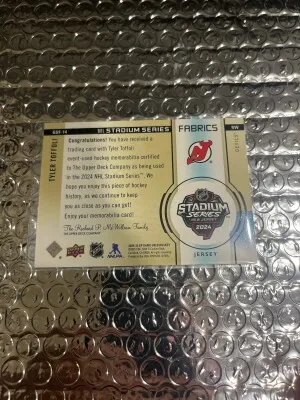 2024 Tyler Toffoli Game Used Patch back
