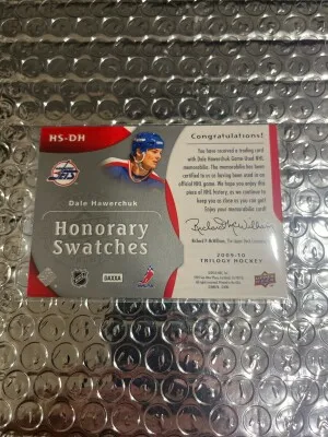 2009 Dale Hawerchuk Honorary Swatches back