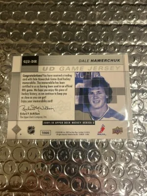 2009 Dale Hawerchuk Game Used Patch back