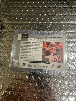 2009 Martin Brodeur Game Used Patch back