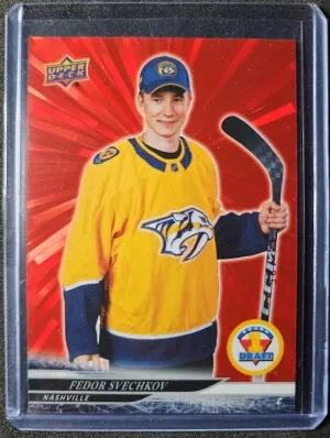 Fedor Svechkov Round 1 Draft Outburst Red Rookie /25 front