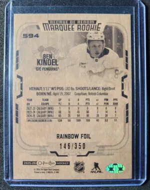 Ben Kindel O-Pee-Chee Marquee Rookie Rainbow Foil /350 back