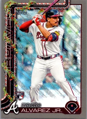 2025 Topps Holiday #H183 Nacho Alvarez Jr. Silver Glitter Holiday
