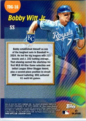 2026 Topps #TOG-16 Bobby Witt Jr. Titans of the Game back
