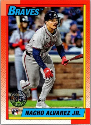 2025 Topps #T90-79 Nacho Alvarez Jr. 1990 Topps Baseball 35th Anniversary