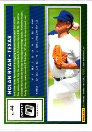 2025 Donruss #44 Nolan Ryan Optic back