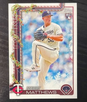 2025 Topps Holiday #H68 Zebby Matthews Mint