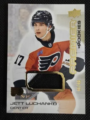 2024-25 UD Premier Jett Luchanko Gold Premium MEM 40/49 front