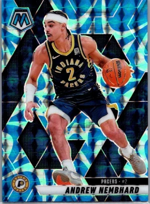 2024-25 Panini Mosaic #108 Andrew Nembhard Reactive Blue Mosaic