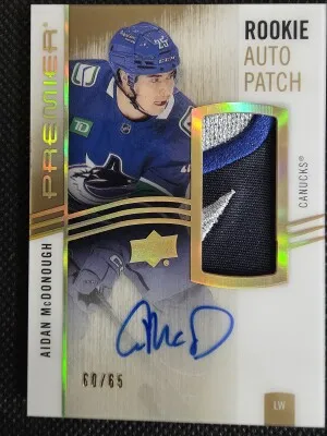 2023-24 Premier Aidan McDonough #AR-AM RPA RC 60/65 front
