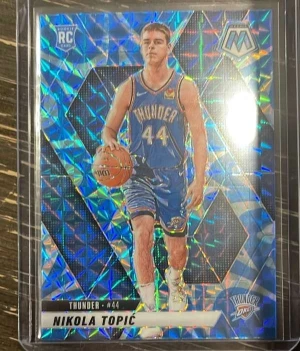 2024-25 Panini Mosaic - Reactive Blue Mosaic #242 Nikola Topic