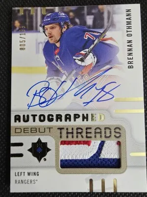 Sold
2024-25 Ultimate Collection BRENNAN OTHMANN Rookie Auto Debut Threads 005/199 RPA front