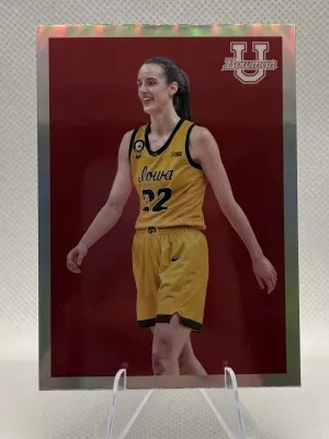 2023-24 Bowman Chrome University Caitlin Clark RC Holo front