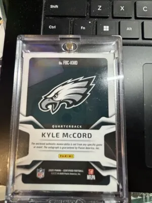 2025 Panini Certified Rookie Freshman Fabric Kyle McCord Auto 30/99 RPA back