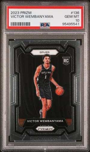 2023 Panini Prizm Victor Wembanyama PSA 10 front