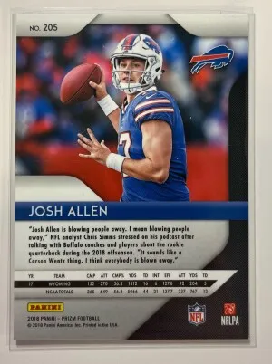 2018 Prizm Josh Allen Rookie back