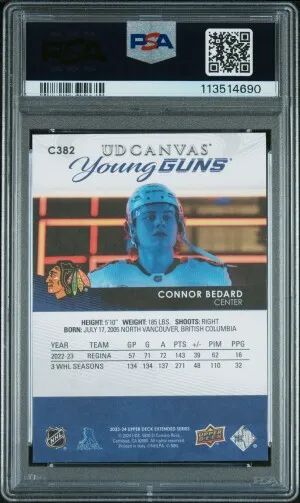 2023-24 Connor Bedard Young Guns back