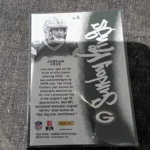 2025 Panini Donruss Optic Jordan Love Sunday Kings Case Hit back