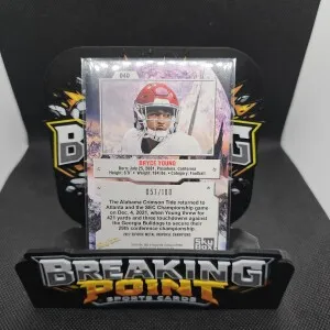 2022 Metal Universe Champions Bryce Young #040 Precious Metal Gems Red 57/100 back