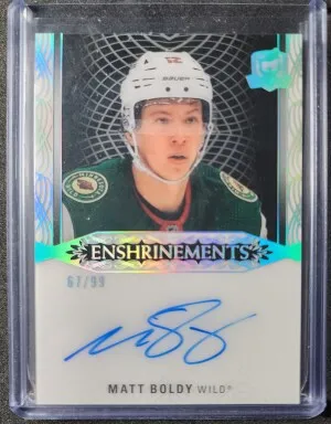 Matt Boldy The Cup Enshrinements Auto /99 Rookie front