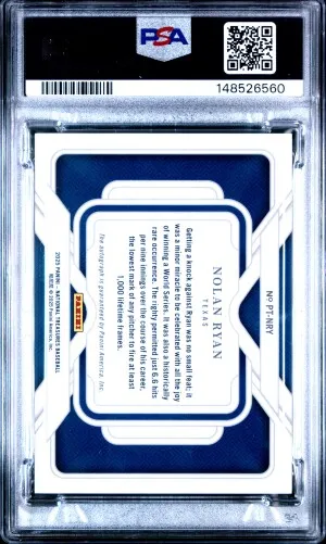 2025 Panini National Treasures Personalized Treasures Nolan Ryan Prsnlzd Trsrs Au-Blue back